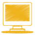 ícone monitor amarelo